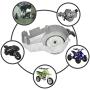 FVRITO Alloy Easy Pull Recoil Start Starter Spark Plug Ignition Coil for 2 Stroke 47cc 49cc 50cc SYX Taotao Coolster SSR Chinese ATV Quad 4 Wheeler Go kart Pit Dirt Mini Pocket Bike Motor Silver