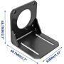 Biaungdo DC Motor Mounting Bracket, 57 Stepper Motor DC Gear Motors Fixed Mount Mounting Base, L-Shape Fixed Seat Gear Reduction Motor Holder with Screw Nut