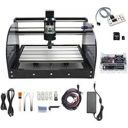 CNC 3018 Pro Max 3 Axis Desktop DIY Mini Wood Router Kit PCB PVC Milling Engraver Engraving Carving Machine GRBL Control with offline controller Hand Control (3018 Pro Max w/offline controller)