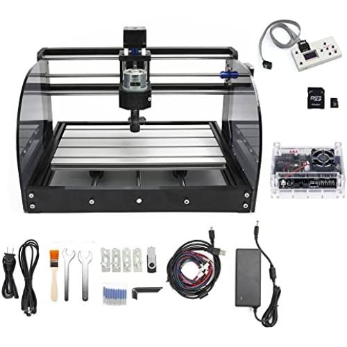 CNC 3018 Pro Max 3 Axis Desktop DIY Mini Wood Router Kit PCB PVC Milling Engraver Engraving Carving Machine GRBL Control with offline controller Hand Control (3018 Pro Max w/offline controller)
