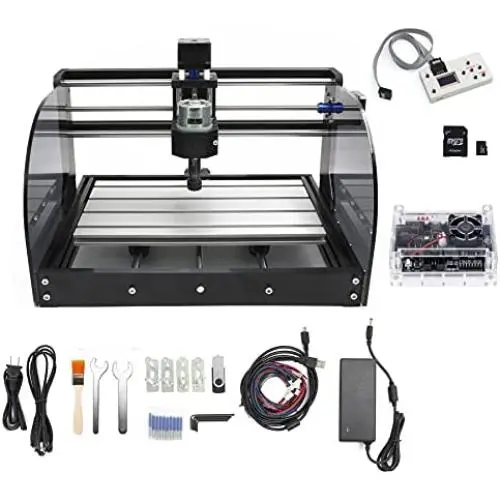 CNC 3018 Pro Max 3 Axis Desktop DIY Mini Wood Router Kit PCB PVC Milling Engraver Engraving Carving Machine GRBL Control with offline controller Hand Control (3018 Pro Max w/offline controller)