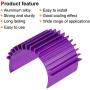 MECCANIXITY Motor Heat Sink Cooling Fins Aluminum 26mm Dia Purple for 370 380 Motor 3pcs