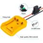 Power Wheel Adapter for Dewalt 20V Battery with Fuse & Wire terminals，Work with for Dewalt 20V DCB205 DCB206 DCB200 Lithium Battery；Power Connector for Rc Car, Robotics, Rc Truck,DIY use