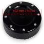 4PCS 102mm(4.02in)/95mm(3.74in) Car Wheel Center Caps Black Compatible with Mayhem Wheels