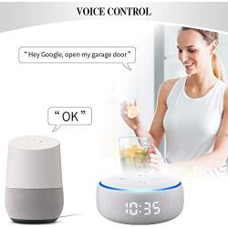 Smart Wi-Fi Garage Door Opener Wireless Garage Door Remote, Open and Close Garage Door from Anywhere, Compatible with Amazon Alexa, Google Assistant