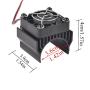 Hosim RC Motor Heatsink 40mm with Fan fits Brush RC CAR 540 550 Upgrades RC Cooling Fan for Brushless 3650 3660 3674 Electric Motors of 1/10 RC Crawler Car Truck Buggy (Sliver)