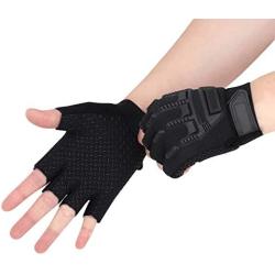 Biking Gloves Kids Boys Girls Cycling Exercise Gloves Half Finger Fingerless Gloves Child Motor Bike Riding Anti-Slip Weight Lifting Bike Workout Climbing Bicycle Gloves Gym Skate Gloves