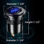 2 Pack Dual USB C Car Charger Socket, 12V/24V USB Outlet, PD Type C Fast Car Charger with LED Voltmeter & Button Switch for Car Boat Marine Bus Truck Motorcycle GOBGOD