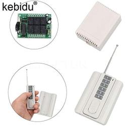 Calvas 6CH Channel Wireless RF Remote Control Switch 50-200m DC 12V Transmitter+ Receiver Controller Learning Code 6 Buttons
