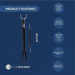 Five Oceans FO3465 Adjustable Motor Support Bracket, Transom Saver, Adjustable from 20-1/2 inches to 31 inches, Suitable for Most Outboards Up to 150 HP