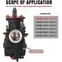 NIBBI Carburetor PWK24mm,fit 100cc—125cc Motorcycle Engine with Carb Jets for YAMAHA KAWASAKI SUZUKI Apollo Dirt Bike Mini Bike SSR TTR KYMCO SYM TAOTAO GY6 Scooter Moped
