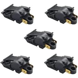 Fielect 5pcs Electric Kettle Coupler, 125℃ Thermostat Temperature Controller with Terminals Tip Top Base Socket, 250V 13A N.C Normal Close