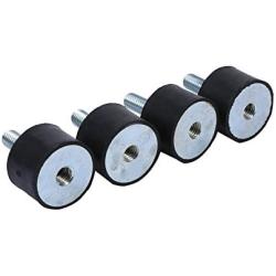 M8 M6 Vibration Isolator, Keenso Vibration Mount 2 Threaded Studs AntiVibration Isolation Rubber Mounts Boat Bobbins, pack of 4(VD3020 M823)