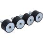M8 M6 Vibration Isolator, Keenso Vibration Mount 2 Threaded Studs AntiVibration Isolation Rubber Mounts Boat Bobbins, pack of 4(VD3020 M823)