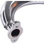 Sthus40mm Half Moon Silencer Muffler Exhaust Black For 49cc 60cc 66cc 80cc 2-Stroke Engine Motor Motorized Bicycle Bike