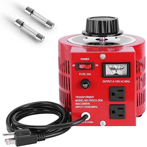 Transformateur Auto Variable 2000VA - Variac 110V Input à 0-130V AC Output pour Industries & Équipements Transformateur Auto Variable 2000VA - Variac 110V Input à 0-130V AC Output pour Industries & Équipements