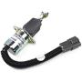 129953-77811 1751ES-12A3UC12B1S SA-4673-S 12V Fuel Stop Solenoid -SINOCMP Excavator Flameout Solenoid 3 Pins Plug for Hyundai R60-5 R210-5 R335-7 Yanmar Engine 4TNE94 Parts, 3 Month Warranty