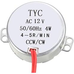 uxcell Synchronous Motor AC 12V 4-5RMP 50-60Hz 4W Double Flat Shaft CW/CCW