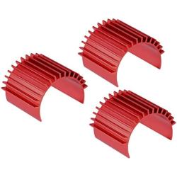 MECCANIXITY Motor Heat Sink Cooling Fins Aluminum 26mm Dia Red for 370 380 Motor 3pcs
