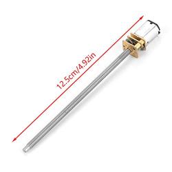 DC 6/12V N20 Metal Speed Reduction Motor Micro Electric Motor with Long Output Shaft M4 x 100mm(6V 60RPM)