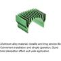 MECCANIXITY Motor Heat Sink Cooling Fins Aluminum 36mm Dia Green for 540 550 Motor