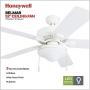 Honeywell Ceiling Fans Belmar 52 Inch Indoor Outdoor LED Light, Damp Rated, Five Blade, White, 50513-01