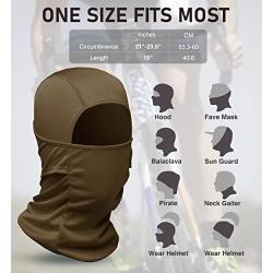 Doerix Balaclava Face Mask for Men Women Sun Hood Tactical Lightweight Ski Motorcycle Running Riding