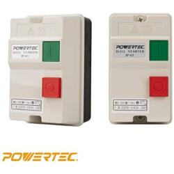 POWERTEC 71443 Single-Phase Magnetic Switch Box, 220/240V, 3 HP, 18-26 Amp, Heavy Duty, CSA Certified, Multi Color