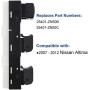 AiYiGu Master Window Switch Controller Front Driver Side Compatible with Nissan Altima 2007 2008 2009 2010 2011 2012 Door Lock Main Power Control Open Button Replacement OEM 25401-ZN50B 25401-ZN50C