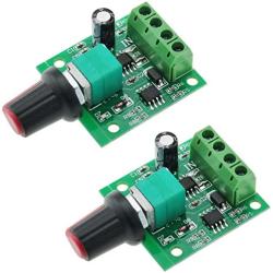 DC Motor Speed Controller MTQY 2PCS DC 1.8V-12V 2A 30W Low Voltage PWM 1803BK 1803B Adjustable Driver Switches with Control Knob