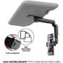 VARGTR Sun Visor Car Phone Holder, Mount Clip for Car Cellphone，1080°Rotatable Sun Visor Phone Holder for Car Multifunctional,Foldable Car Phone Mount for Sun Visor Rearview Mirror Steering Wheel