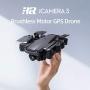 HR Drone with Brushless Motor For Adults,Foldable Drones with 4K FHD Camera Live Video And GPS Return Home,Quadcopter with Altitude Hold,Follow Me,Includes Carrying Bag（Black）
