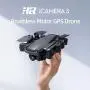 HR Drone with Brushless Motor For Adults,Foldable Drones with 4K FHD Camera Live Video And GPS Return Home,Quadcopter with Altitude Hold,Follow Me,Includes Carrying Bag（Black）