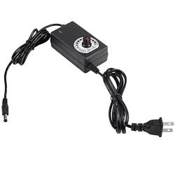 AC to DC Adapter 3-12V 2A Adjustable Power Supply Motor Speed Controller with US Plug for Electric Fan, Submersible Pump Safety Equipment, Beauty Meter