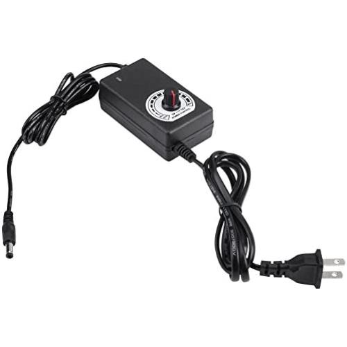 Adapter Speed Controller, AC to DC Adapter 3-12V 2A Adjustable Power Source Motor Speed Controller with US Plug for Electric Fan, Submersible Pump Safety Equipment, Beauty Meter