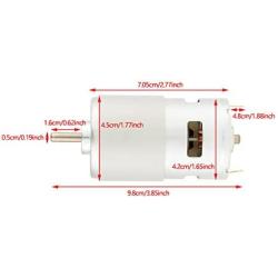 Miniature Brushed DC Motor 795 12V 16000RPM High Speed Double Ball Bearing Micromotor for Electric Power Tool