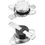 uxcell KSD301 Thermostat 60°C/140°F 10A Normally Open N.O Adjust Snap Disc Temperature Switch 2pcs