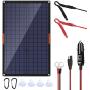OYMSAE 30 Watt 12 Volt Solar Panel Solar Trickle Charger 30W 12V Portable Solar Battery Charger & maintainer with Cigarette Lighter Plug & Alligator Clip