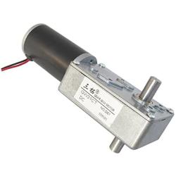 DC 12V 4RPM 1.5A 40KG.cm Low Speed High Torque 8mm Dual Shaft Worm Gear Reducer Motor GW31CT