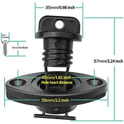 KUNPENG 6 Pieces Kayak Drain Plug with Installation Hardware| Kayak Accessories | Boat Drain StopperReplacement | Kayak Scupper Plugs Boat Drain Plugs Kit