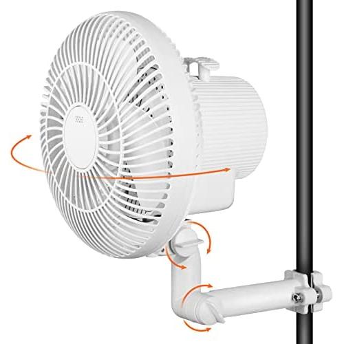 HZYOUMU Grow Tent Fan Oscillating,6 inch 2 Speed Adjustable Tilt Clip on Fan 25W Copper Wire Motor 0.4