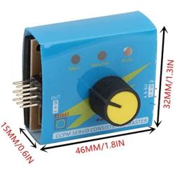 Fafeicy 1Pcs Channel ESC Tester, 3 Channels Multi Servo Tester RC Motor, ESC Testing with Three-Stage Indicator DC 4.2-6.0V