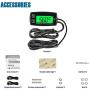 Runleader Digital LCD Engine Temp Gauge,Dual Temperature Record,Backlight Display,User Shutdown,Battery & External Power Supply for Generator Motorcycle Dirtbike ATV Outboard Motor Marine Snowmobile