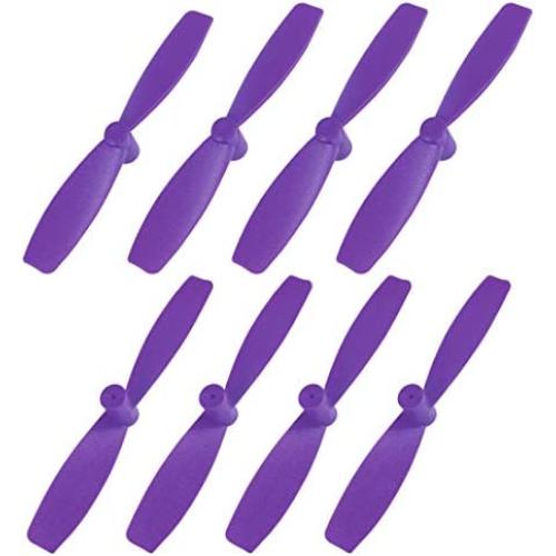 uxcell RC Propellers 55mm CW CCW 2-Vane for 720 8520 Coreless Motors FPV Quadcopter Racer Drone Miniquads, Purple 4 Pairs