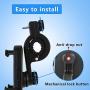 VVillmatti Universal Bike Phone Mount Motorcycle Cradle Clip 360° Rotatable Anti-Shake and Stable Base Clip for Any Smartphones GPS Between 4.7 and 6.5 inches