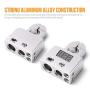 MNJ Motor Car Battery Terminal Connectors with Voltmeter - 0/4/8 AWG Positive Negative Battery Post Clamp and Shims for Car Auto Caravan Marine Boat Motorhome (Pair)