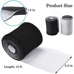 GaiRen Trolling Motor Cable Wire Organizer Sleeve Troll Sleeve Wire Cable Cover Cord Protector Wrap 10 Feet Black