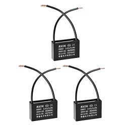 uxcell Ceiling Fan Capacitor CBB61 0.47uF 450V AC 2 Wires Metalized Polypropylene Film Capacitors 36.5x11x24.5mm for Water Pump Motor Generator, Pack of 3