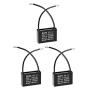 uxcell Ceiling Fan Capacitor CBB61 0.47uF 450V AC 2 Wires Metalized Polypropylene Film Capacitors 36.5x11x24.5mm for Water Pump Motor Generator, Pack of 3