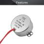 Fielect Synchronous Motor AC 12V 5-6RPM Turntable Motor CW/CCW Direction 4W TYC-50 Horizontal Hole Shaft